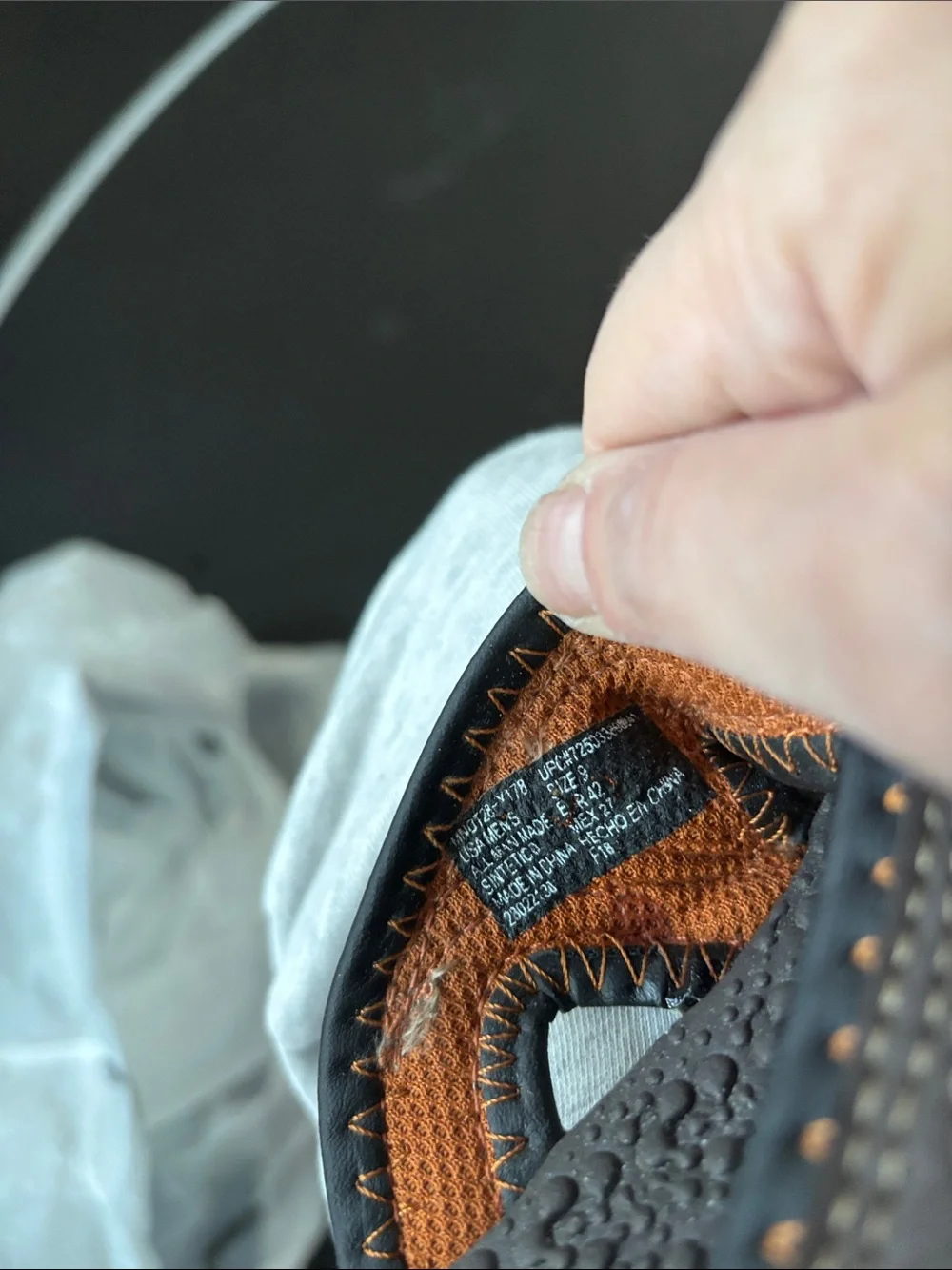 Ozark Trail Gray and Orange Men's Flip Flops